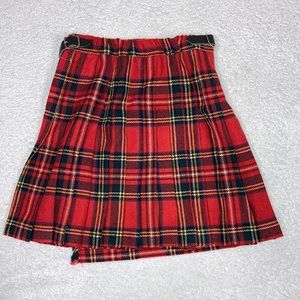 Pitlochry tartan plaid Scottish wool girls skirt size 4